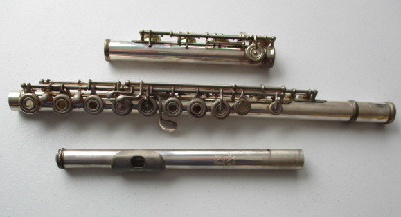 Antique silver flute