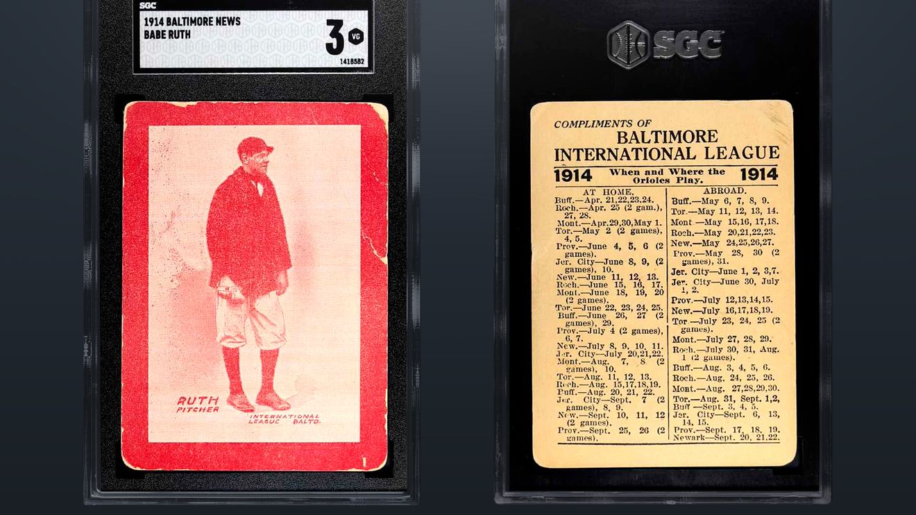Babe Ruth vintage trading card