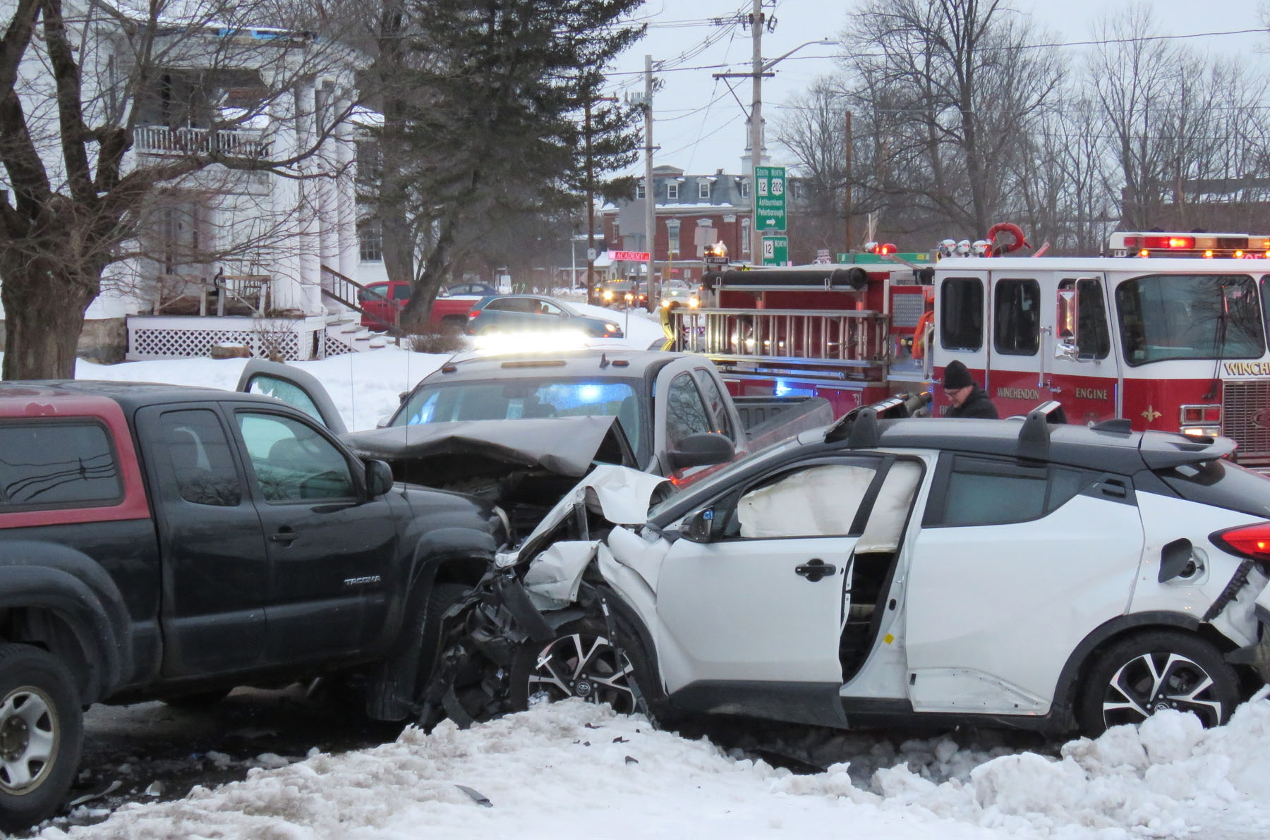 multi-vehicle accident on January 23