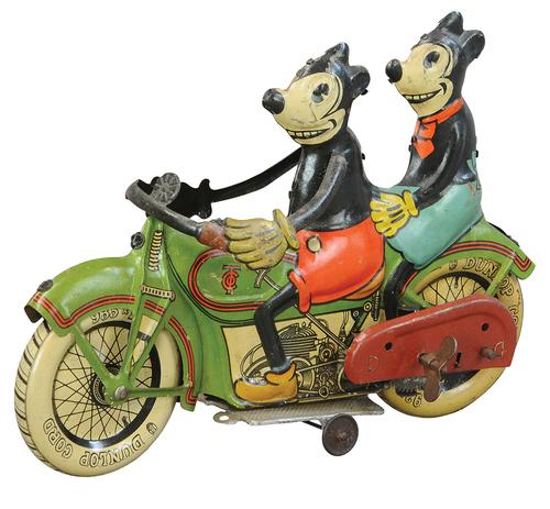 Tippco Mickey & Minnie on motorcycle