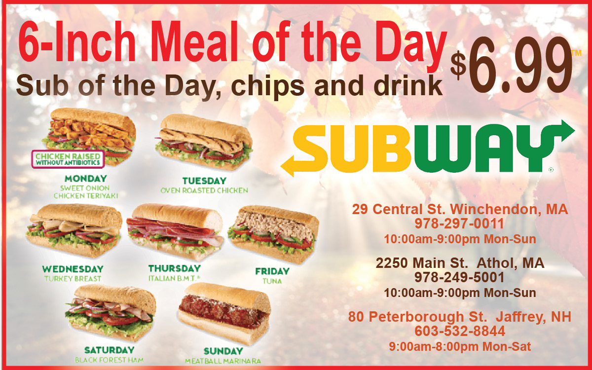 Subway October 2021 Sub of the Day