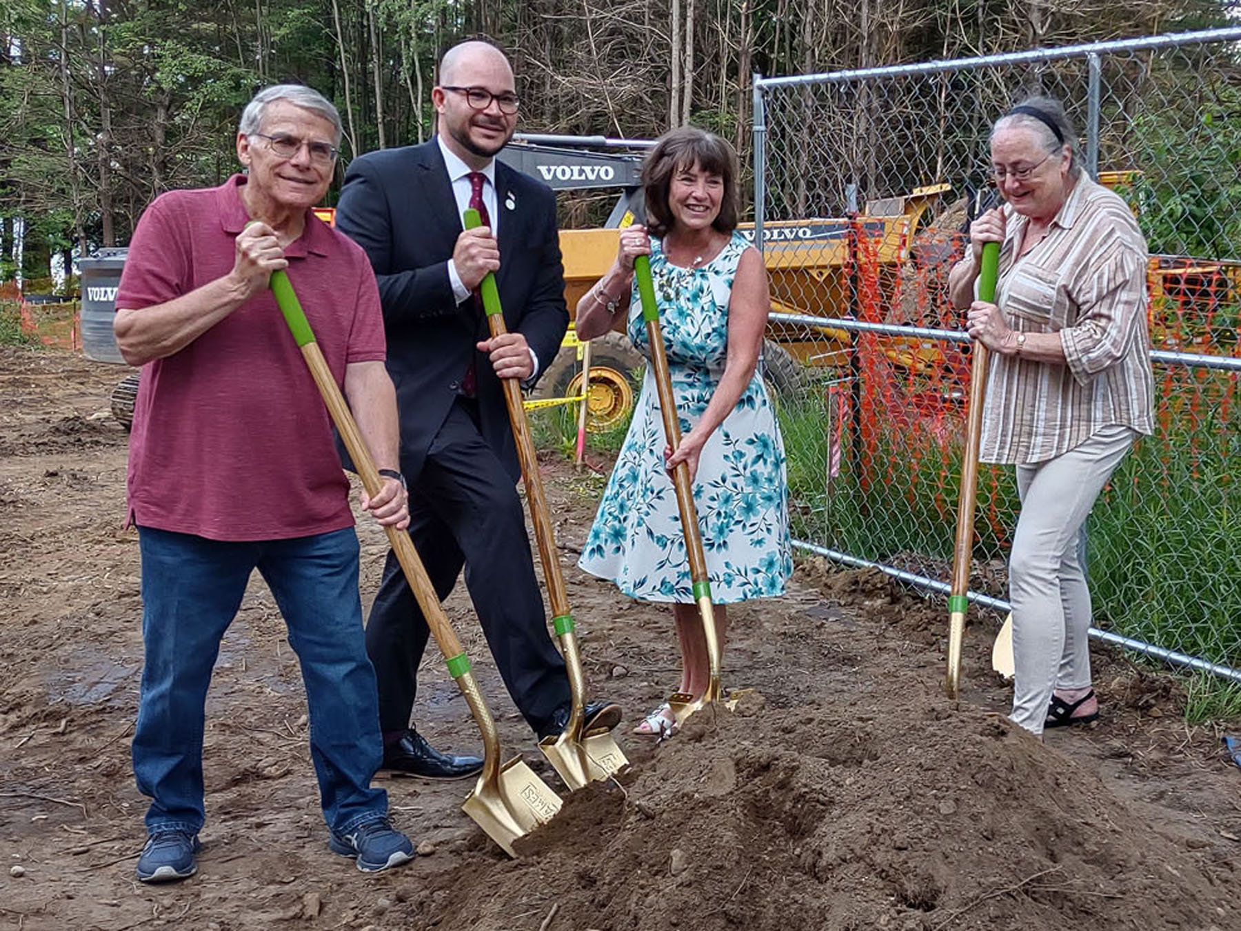 Amphitheater ground-breaking ceremony cleared space