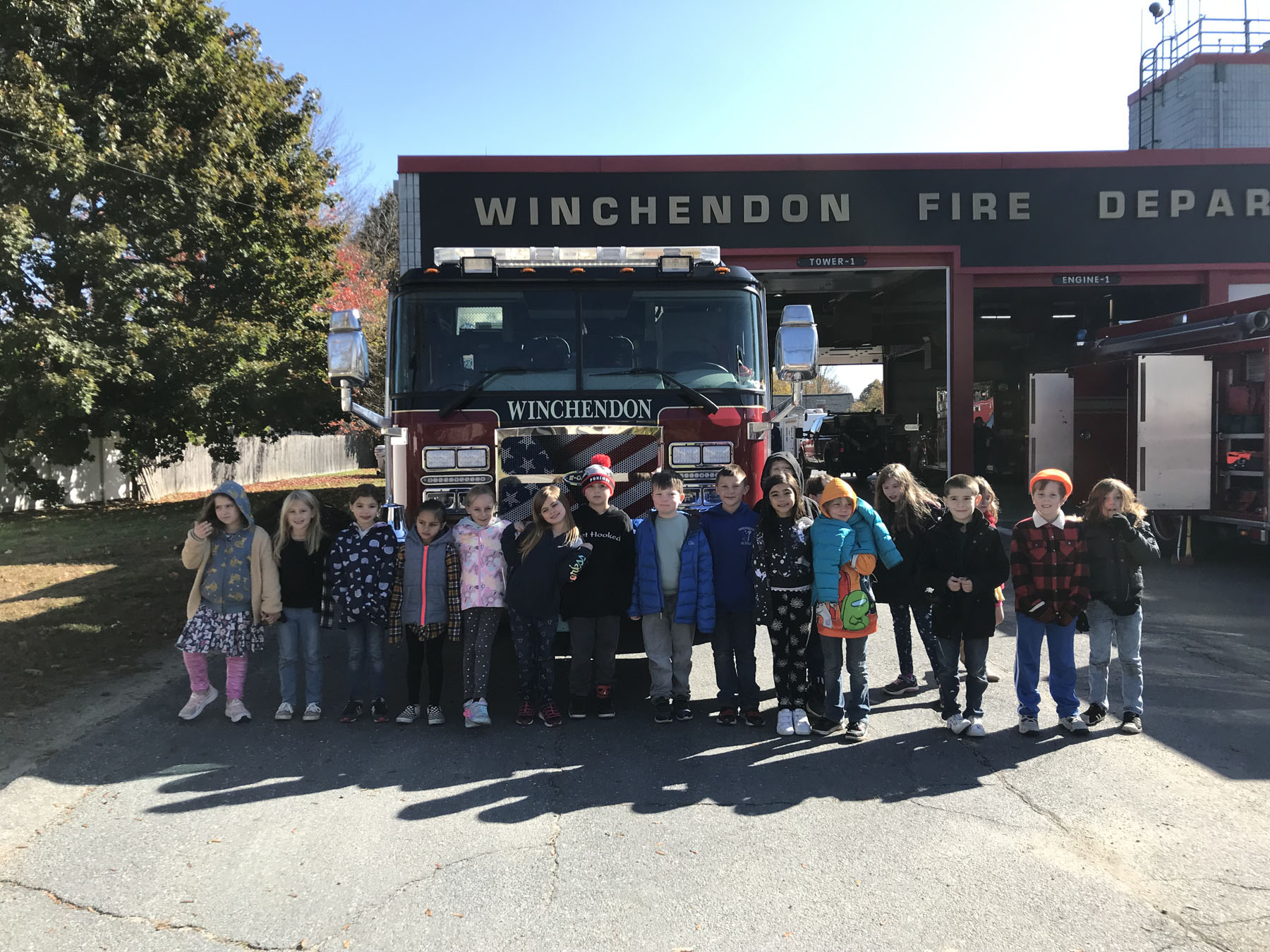 Memorial 2nd grade visits Fire Station