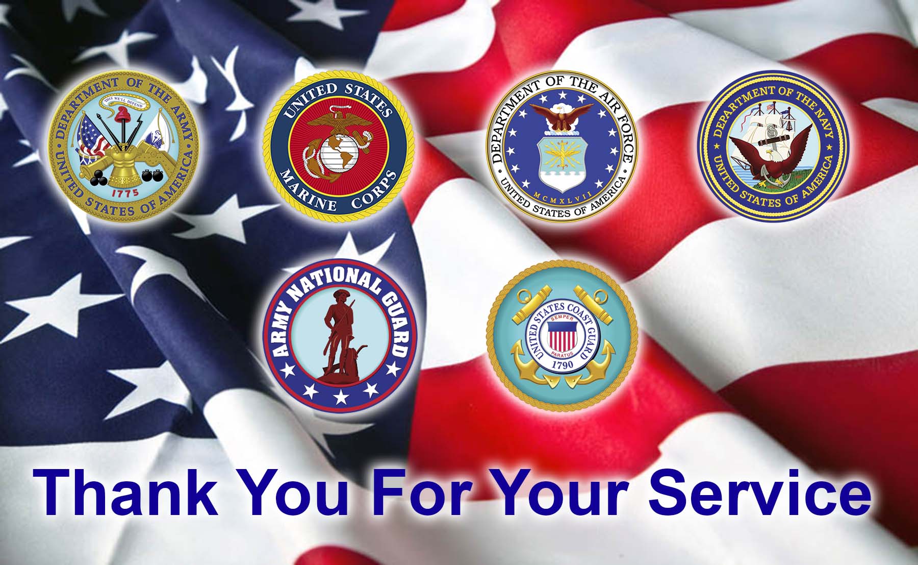 Thank you for your service and service emblems