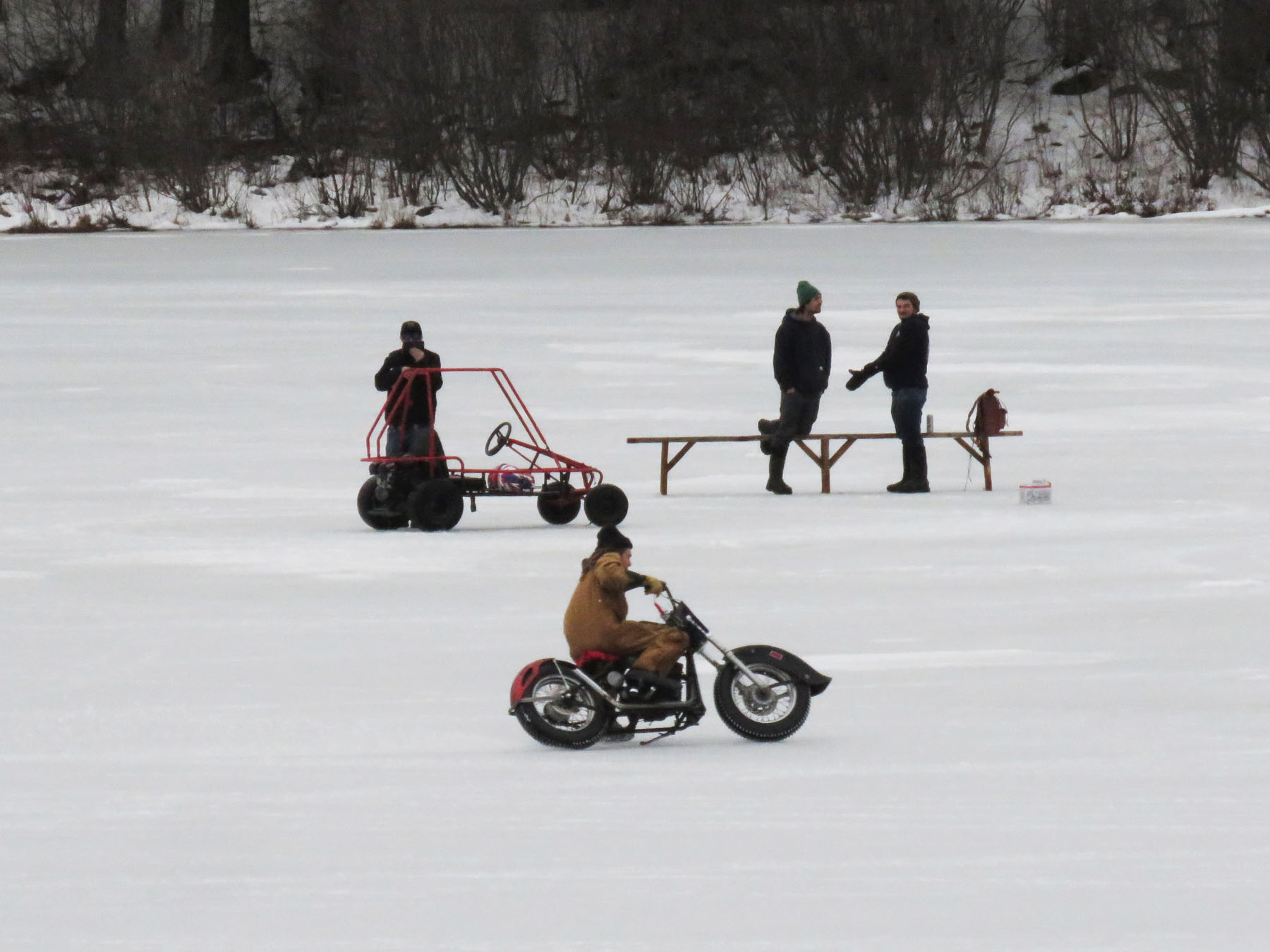 Fun on Whitney Pond ice