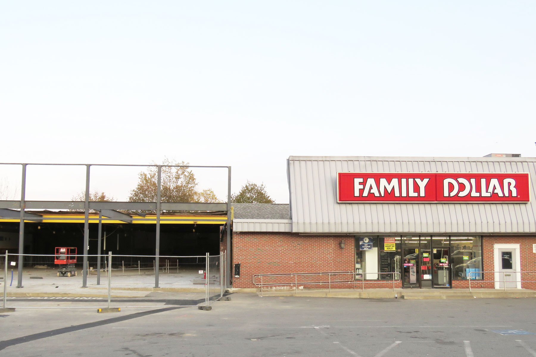 Family Dollar store in transition