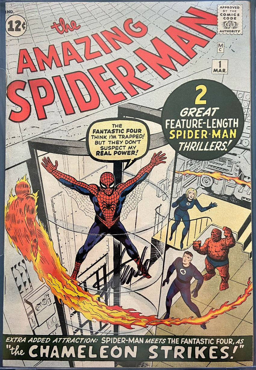 signed copy of Spiderman