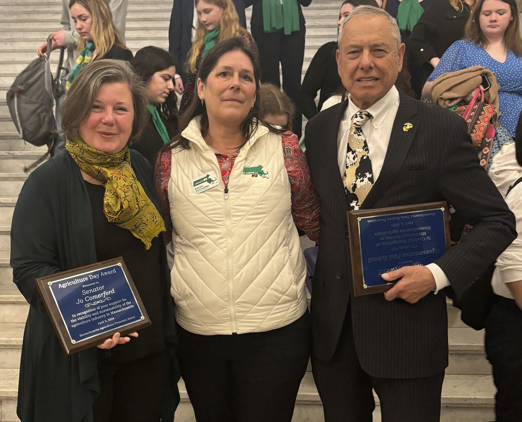 Sen. Comerford, Rep. Schmid, and Karen Schwalbe