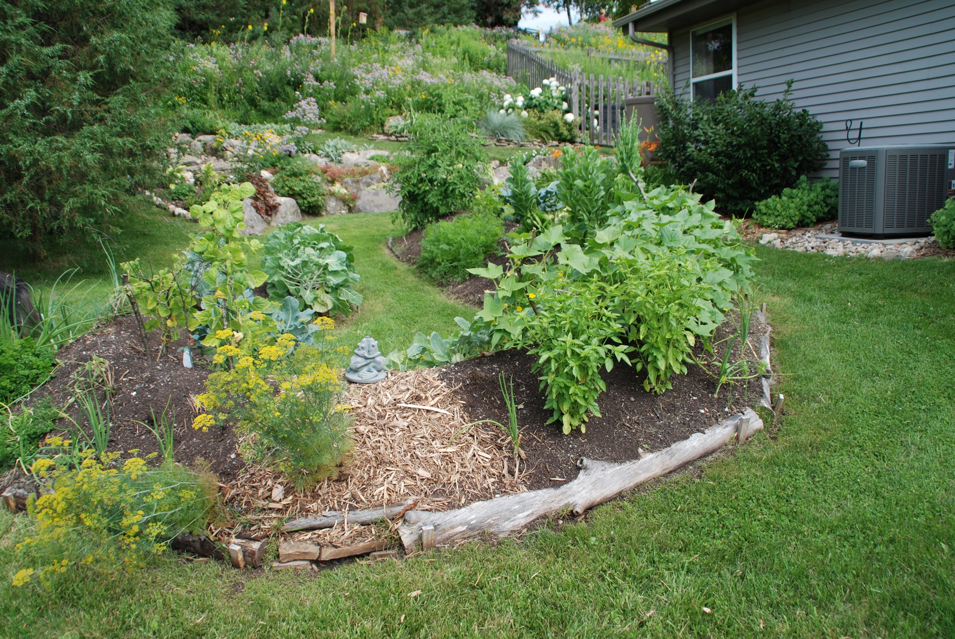 Hugelkultur gardening for soil building