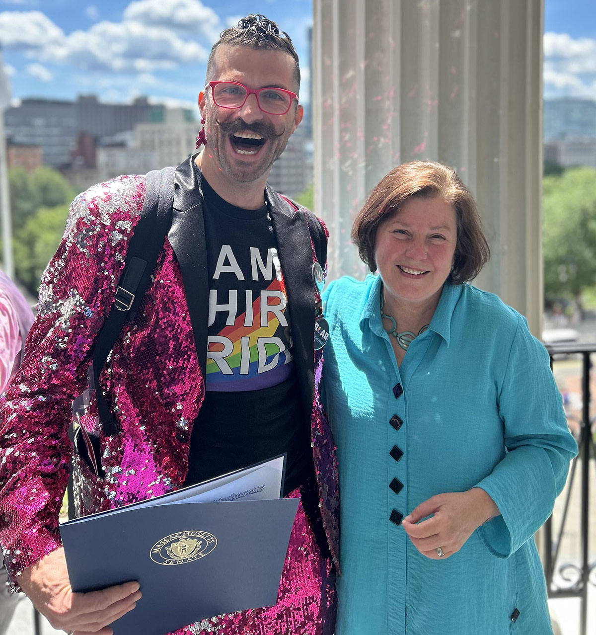 Sen Jo Comerford and Clay Pearson