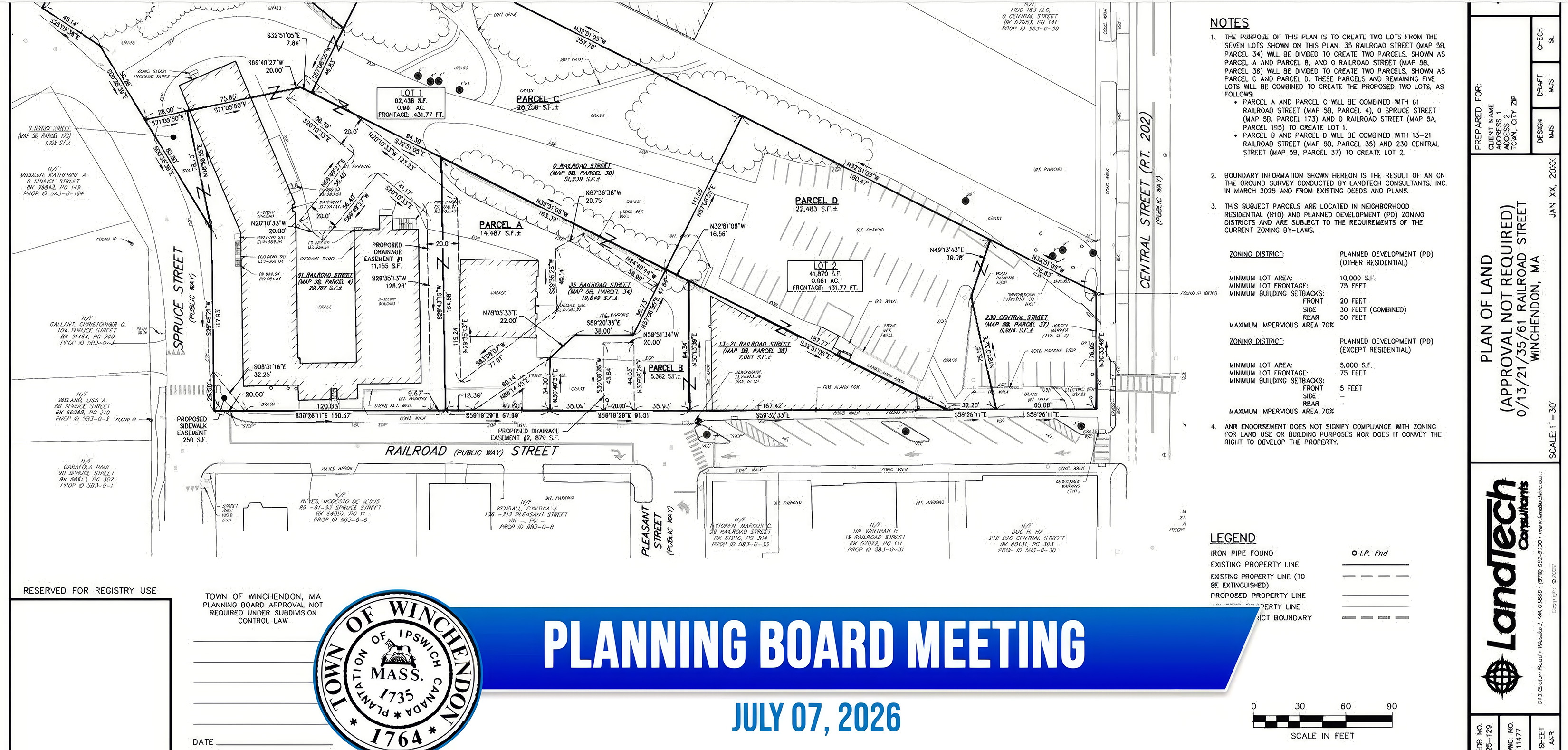 site plan schematic for Railroad St