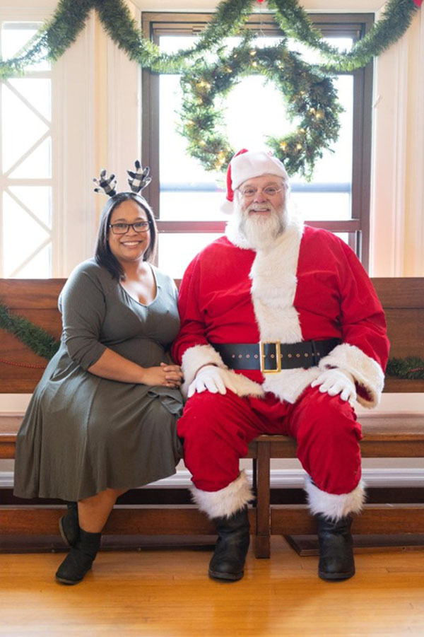 Alexis with sensory-friendly Santa