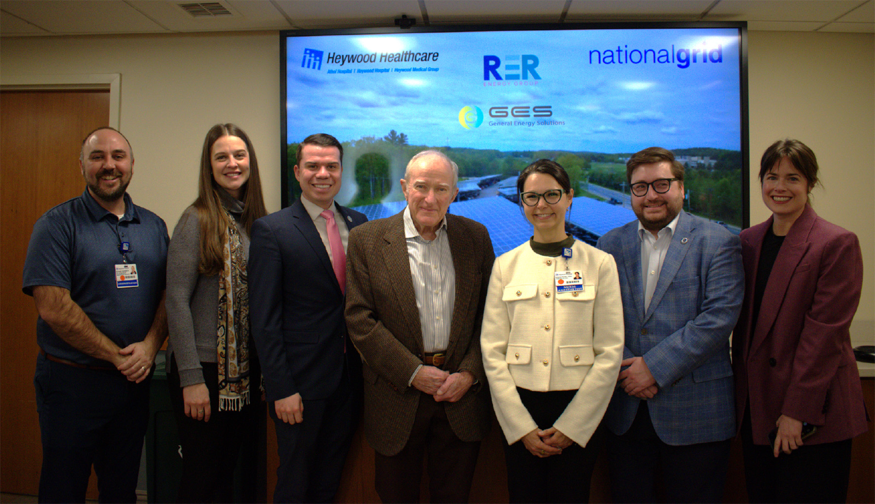 Heywood Solar ribbon cutting