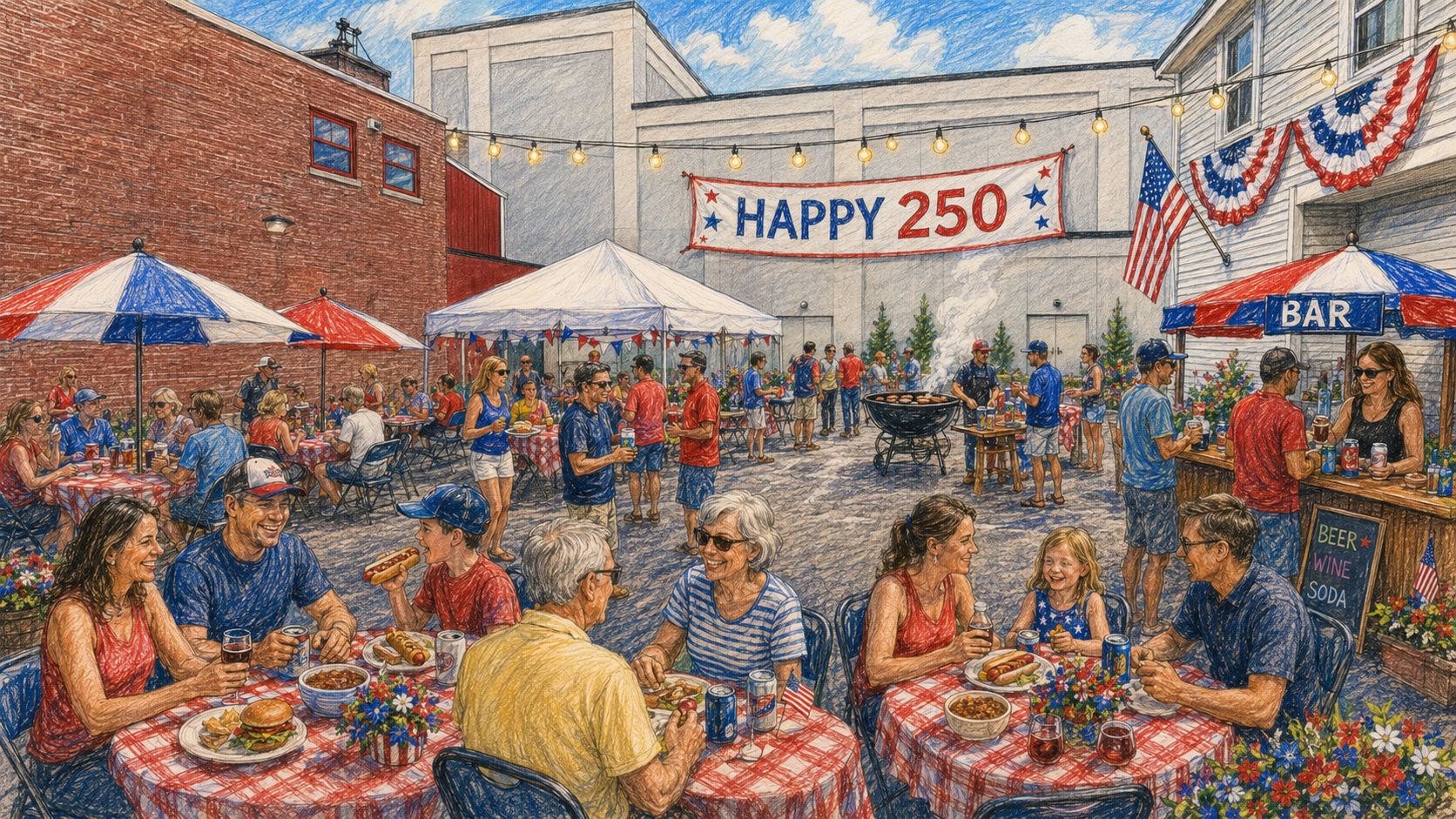 250th cookout graphic